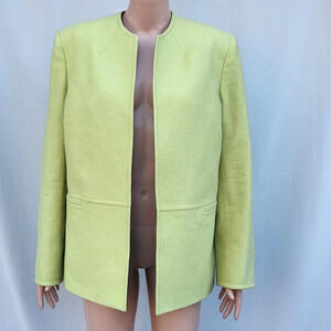 Kasper Women' Wool Blazer Set Mint Green Fully Lined Round Collar